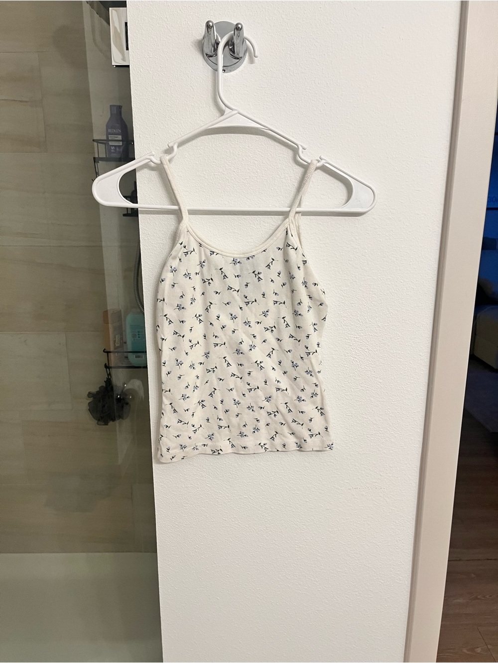 Delicate Cream Floral Spaghetti Strap Camisole